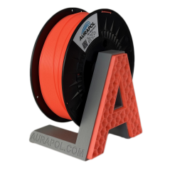 AURAPOL PLA 3D Filament Neon coral partially transparent 1 kg 1.75 mm