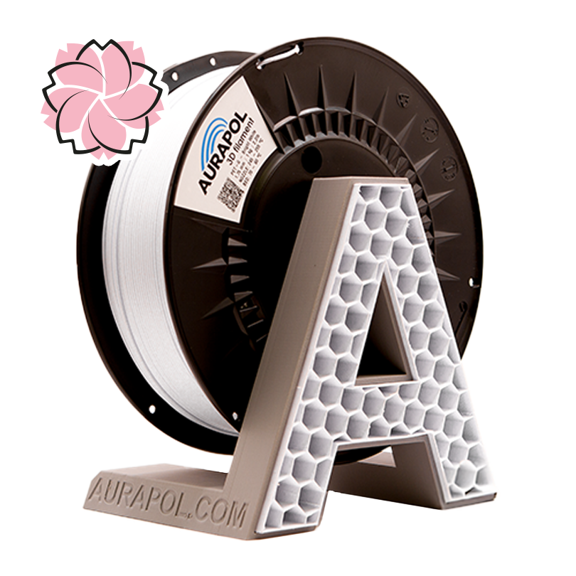 AURAPOL PET-G Filament Bright White 1 kg 1,75 mm