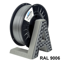AURAPOL PET-G Filament Silver 1 kg 1,75 mm