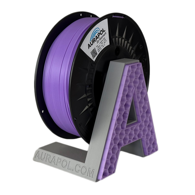 AURAPOL PLA 3D Filament Lavender field partially transparent 1 kg 1.75 mm
