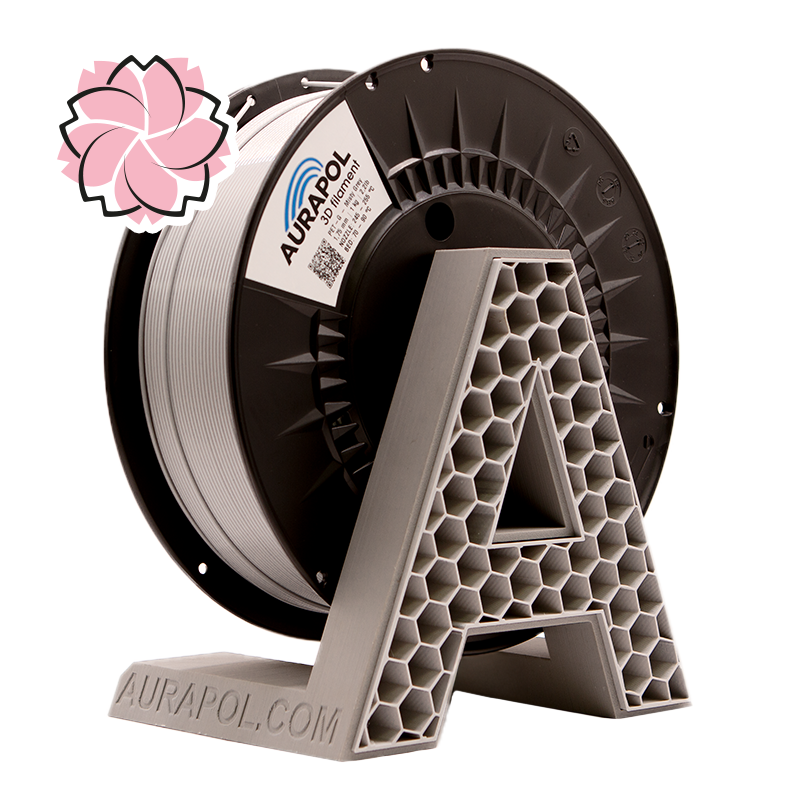 AURAPOL PET-G Filament Misty Grey 1 kg 1,75 mm