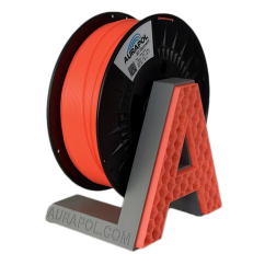 AURAPOL PLA 3D Filament Neon coral partially transparent 1 kg 1.75 mm
