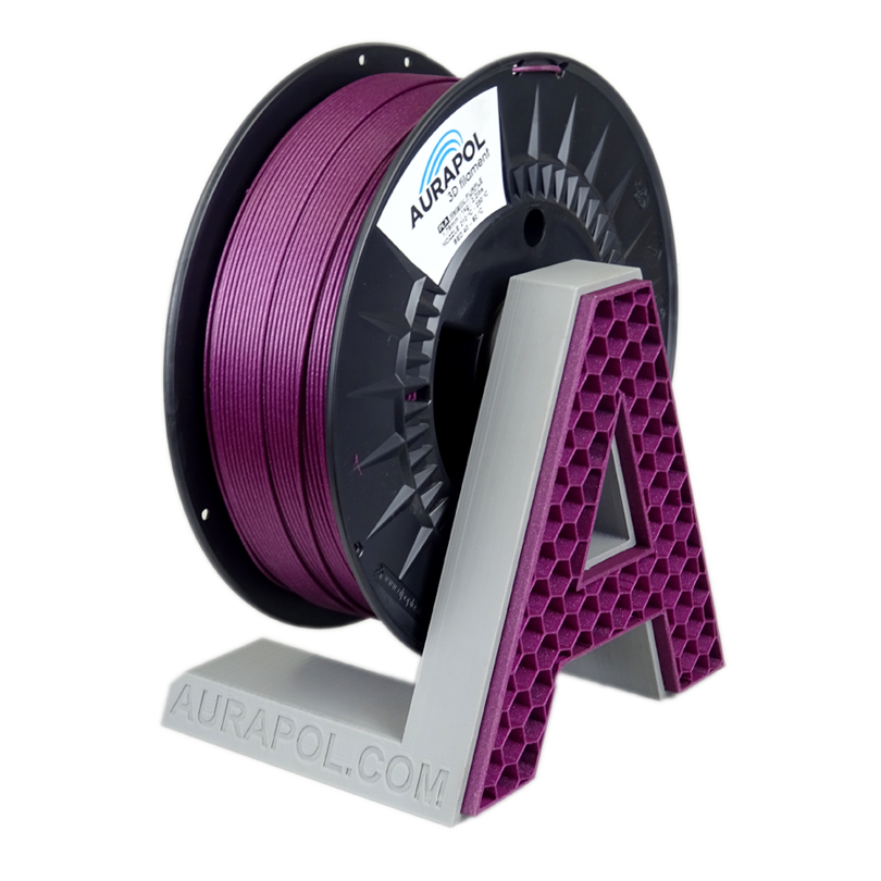 AURAPOL PLA 3D Filament Metallic purple 1 kg 1,75 mm