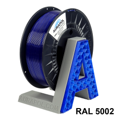 AURAPOL PET-G Filament Ultramarine Blue Transparent 1 kg 1,75 mm